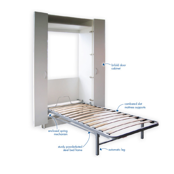 DIY Wall Bed Kit Bi-Fold Door Cabinet - Pardo